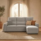Sofá cama com chaise longue SANDLER - Gato Preto