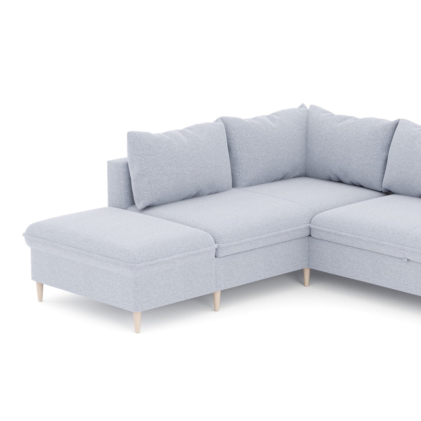 Sofá cama de canto azul ARIA - Gato Preto