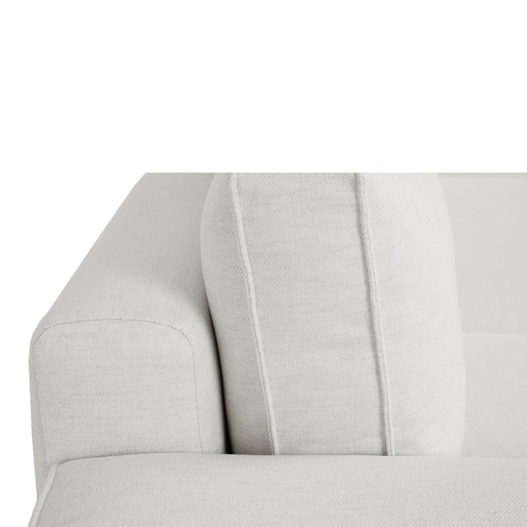 Sofá cama panorâmico com 2 chaise longue bege JORDAN - Gato Preto