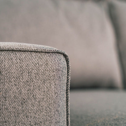 Sofá cama panorâmico com 2 chaise longue cinza JORDAN - Gato Preto