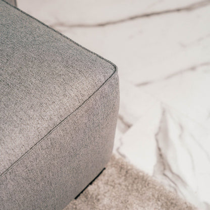 Sofá cama panorâmico com 2 chaise longue cinza JORDAN - Gato Preto