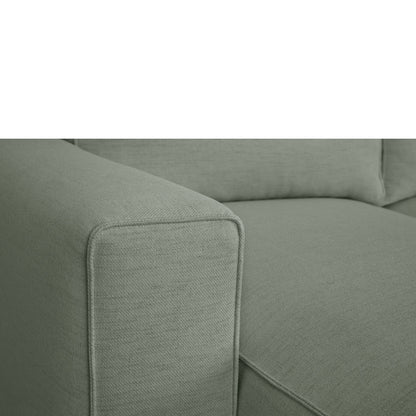 Sofá cama panorâmico com 2 chaise longue verde JORDAN - Gato Preto