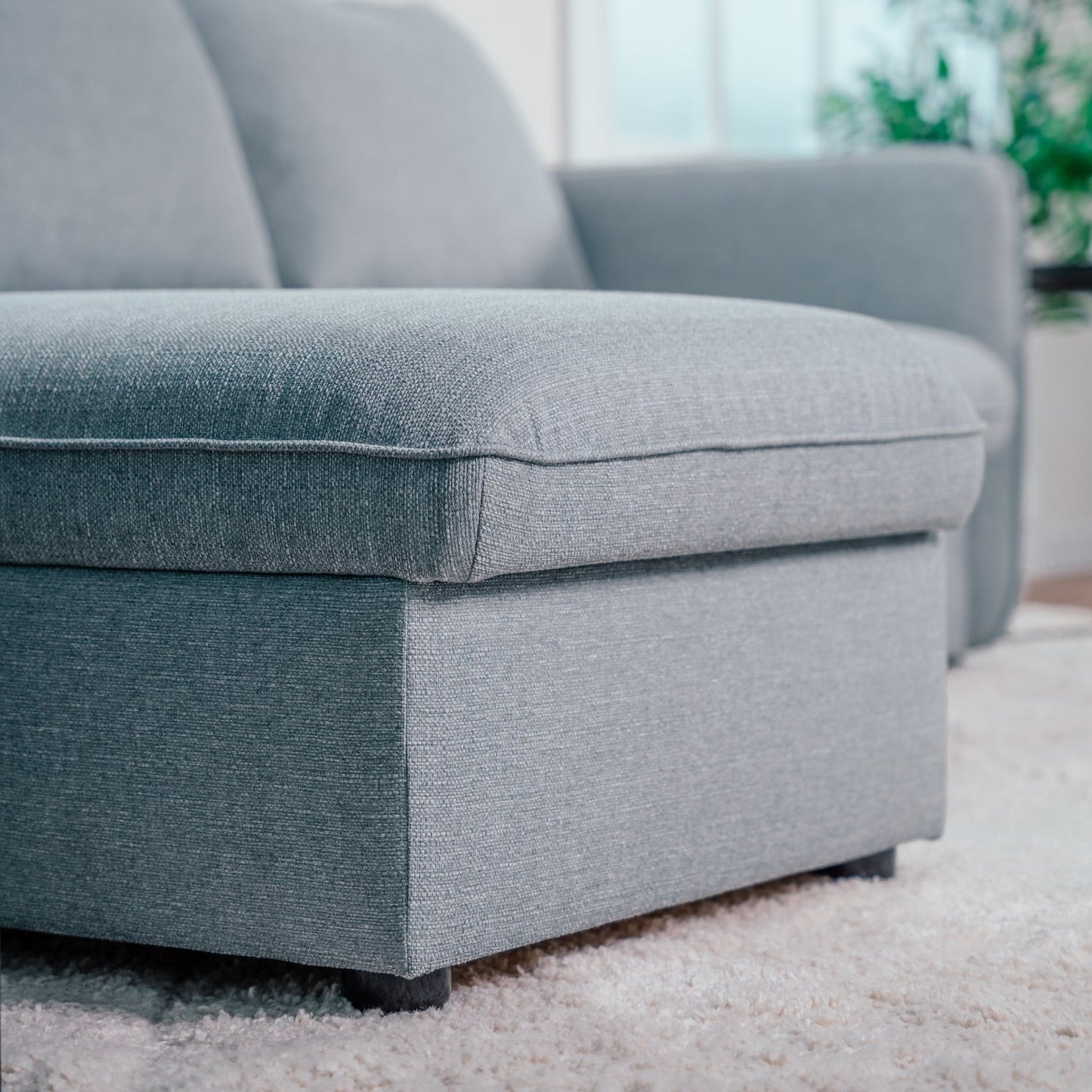 Sofá cama sistema easybed com chaise longue reversível cinza VOGUE - Gato Preto