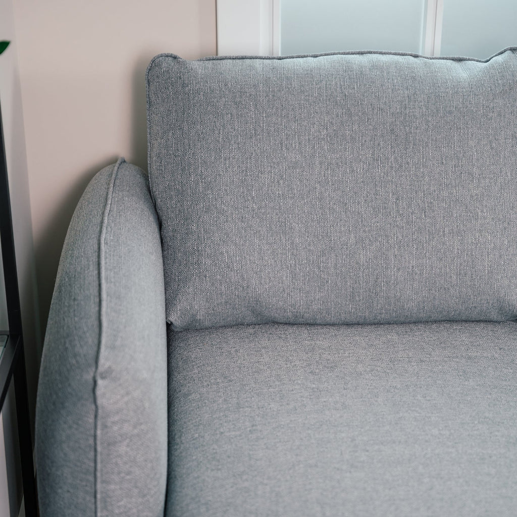 Sofá cama sistema easybed com chaise longue reversível cinza VOGUE - Gato Preto