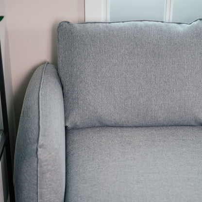 Sofá cama sistema easybed com chaise longue reversível cinza VOGUE - Gato Preto