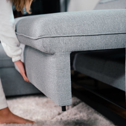 Sofá cama sistema easybed com chaise longue reversível cinza VOGUE - Gato Preto