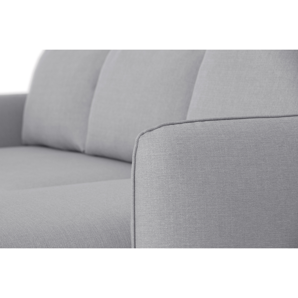 Sofá cama sistema easybed com chaise longue reversível cinza VOGUE - Gato Preto