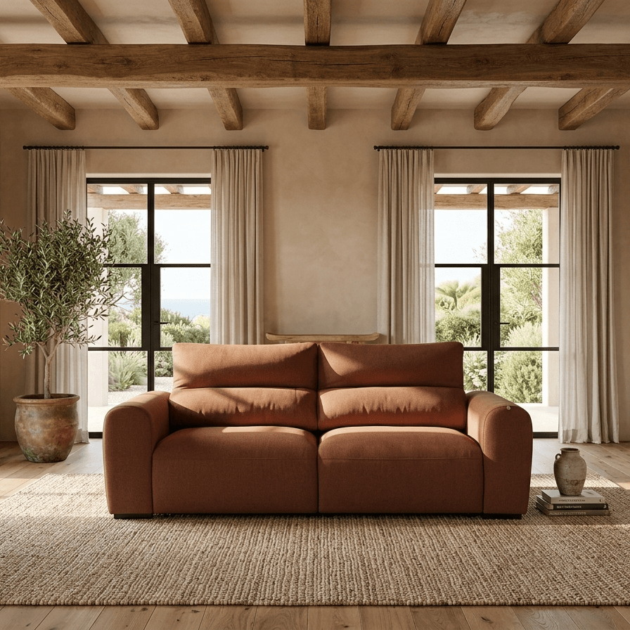 Sofá cama terracota DEEP - Gato Preto