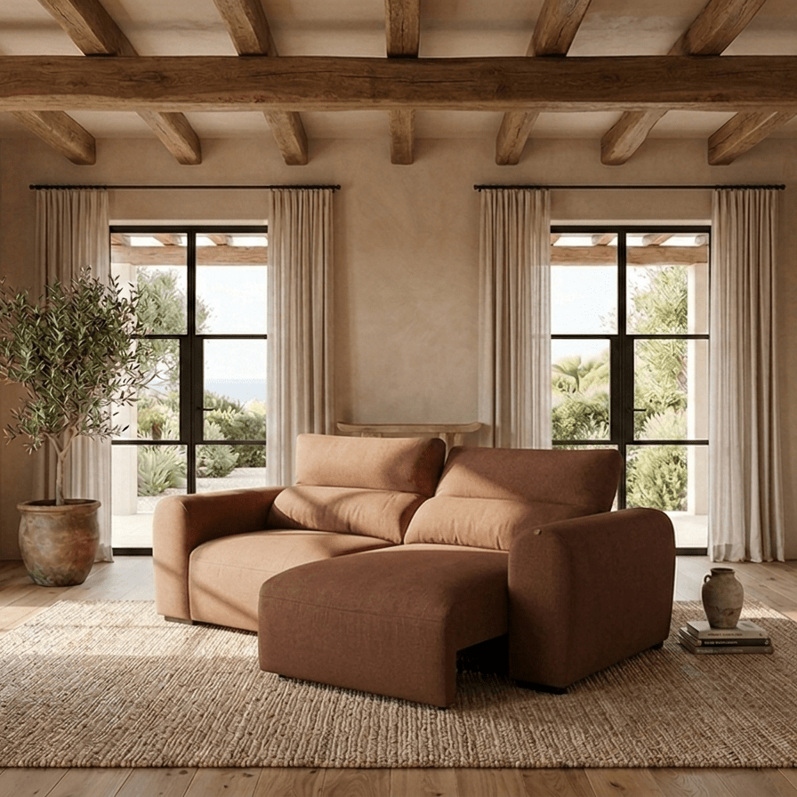 Sofá cama terracota DEEP - Gato Preto