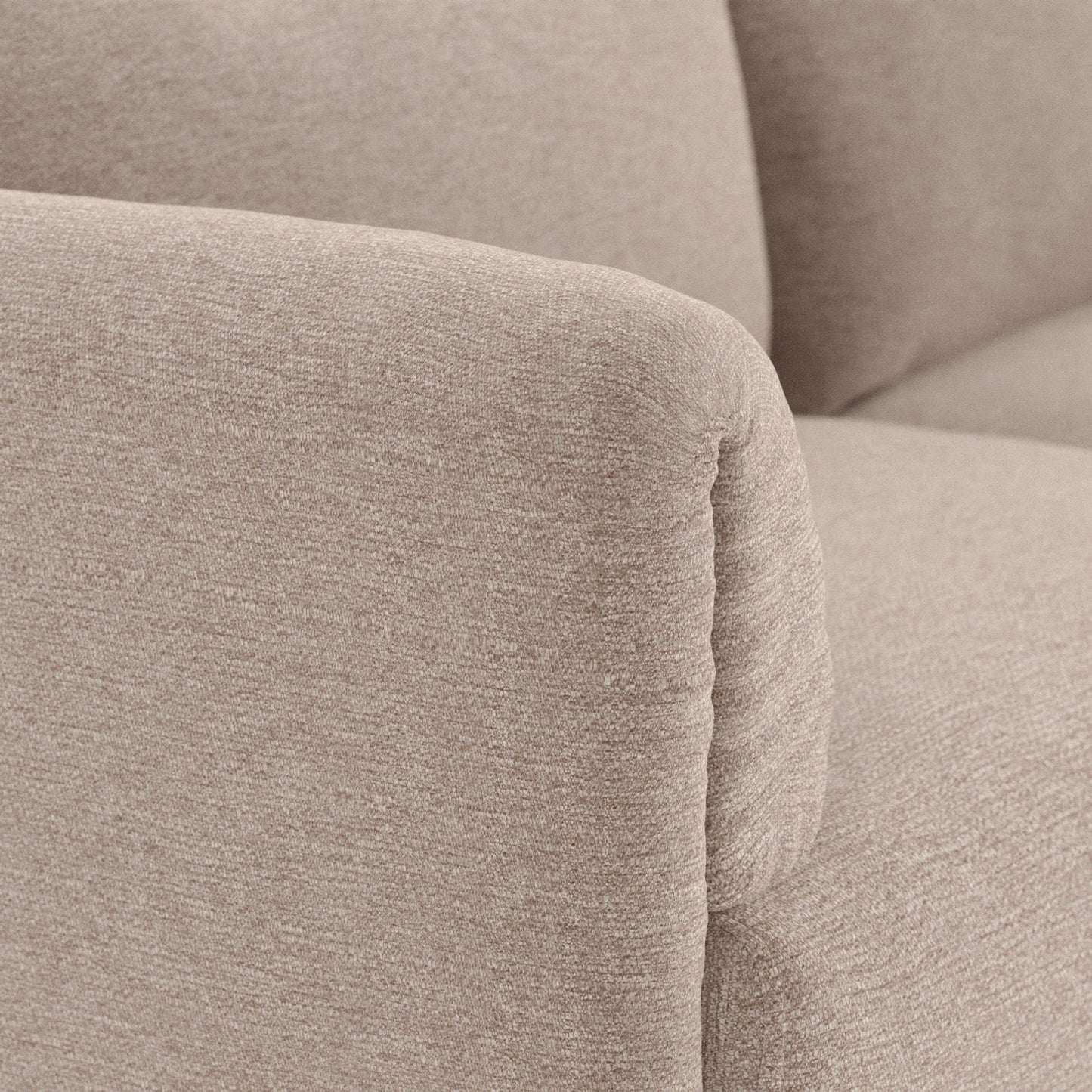 Sofá chaise longue bege ELORA - Gato Preto