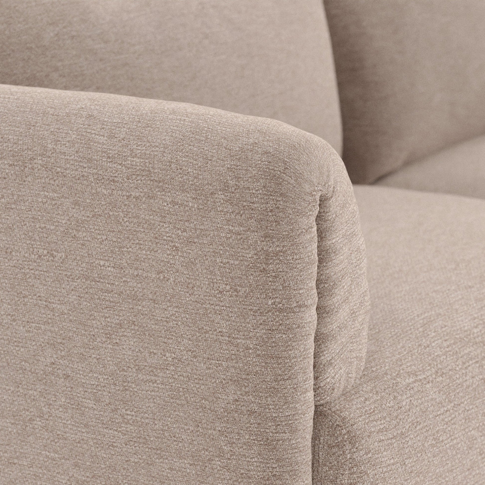 Sofá chaise longue bege ELORA - Gato Preto