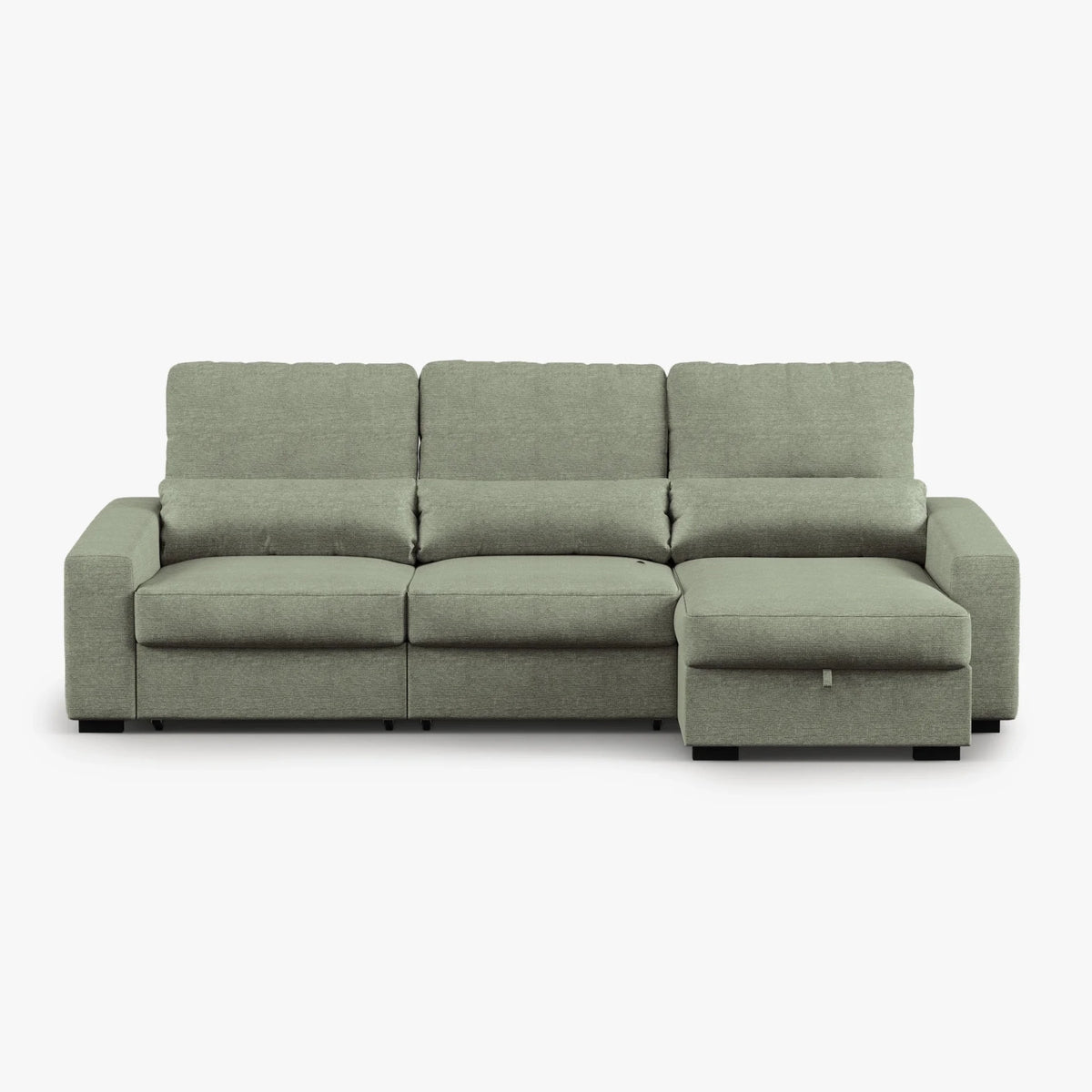 Sofá Chaise Longue com Arrumação KEEN - Gato Preto