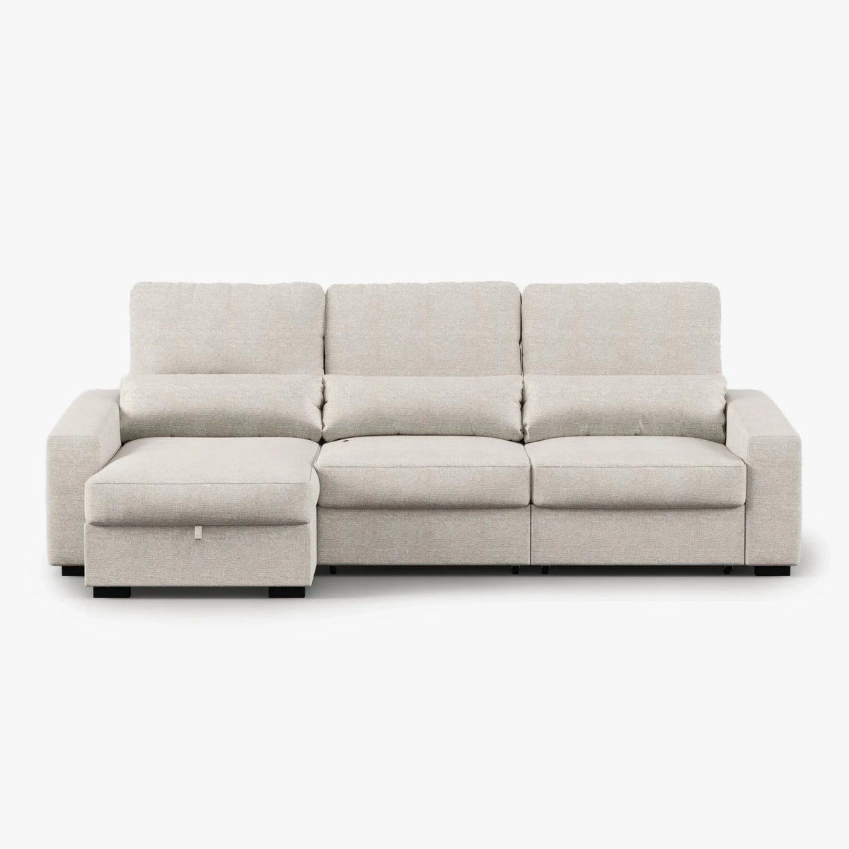 Sofá Chaise Longue com Arrumação KEEN - Gato Preto