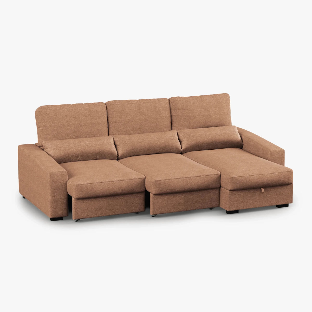 Sofá Chaise Longue com Arrumação KEEN - Gato Preto