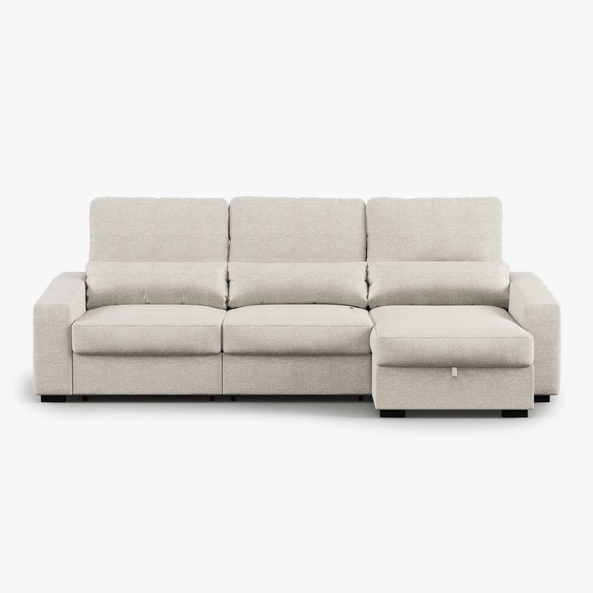 Sofá Chaise Longue com Arrumação KEEN - Gato Preto