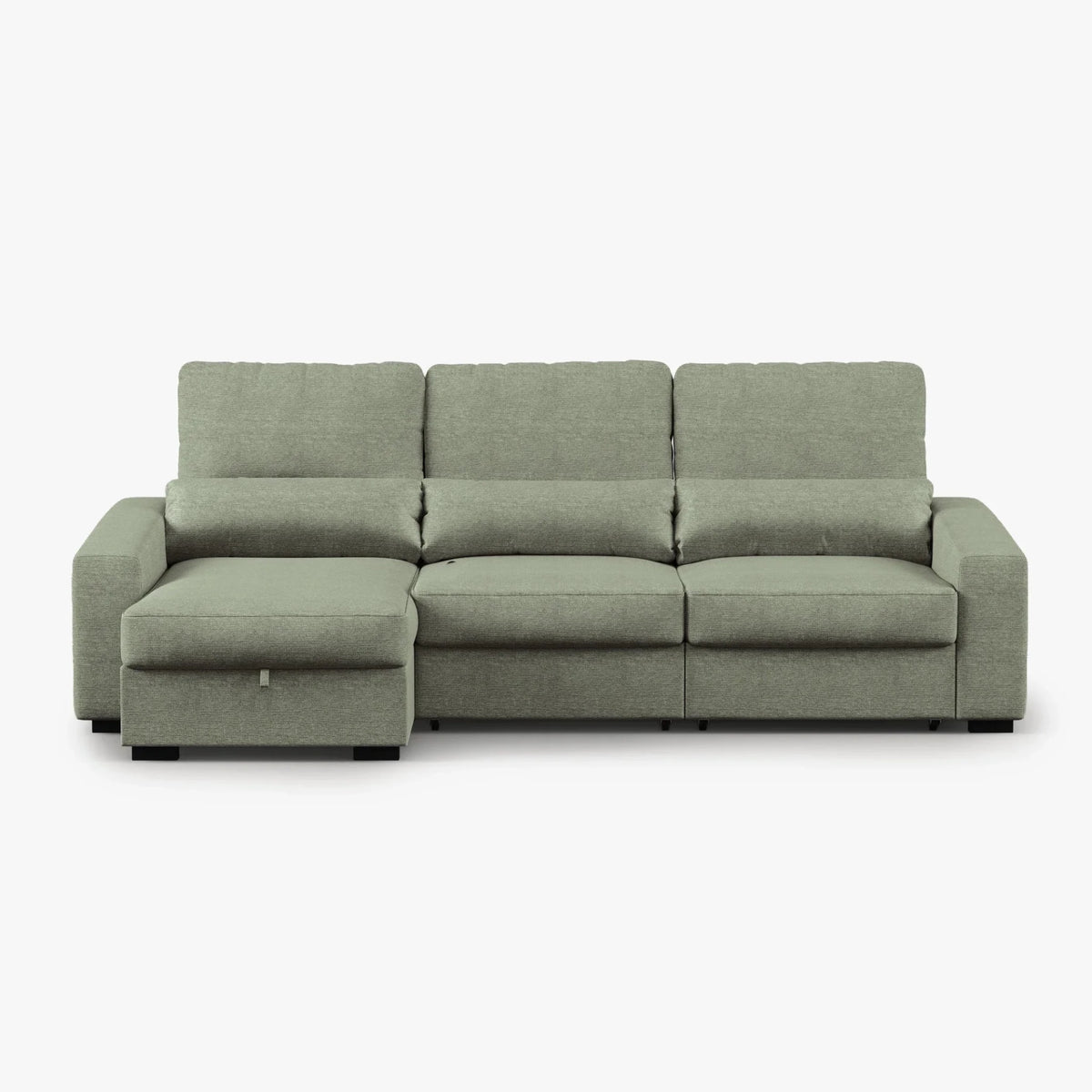 Sofá Chaise Longue com Arrumação KEEN - Gato Preto