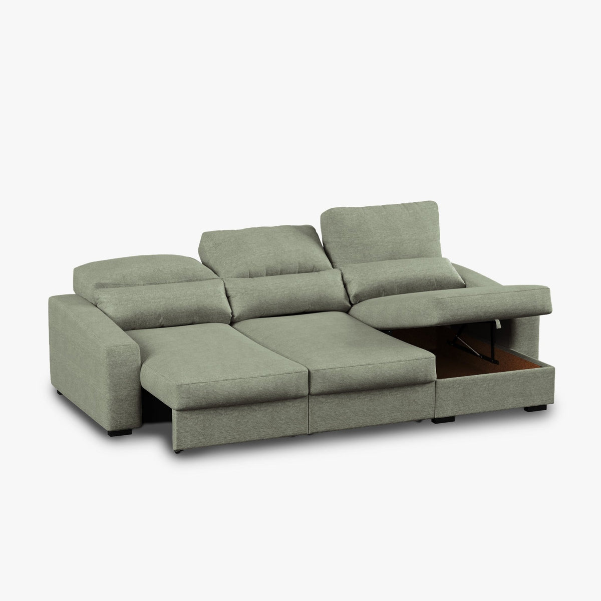 Sofá Keen Verde Bamboo Gato Preto