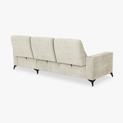 Sofá chaise longue direita bege BARDEM - Gato Preto