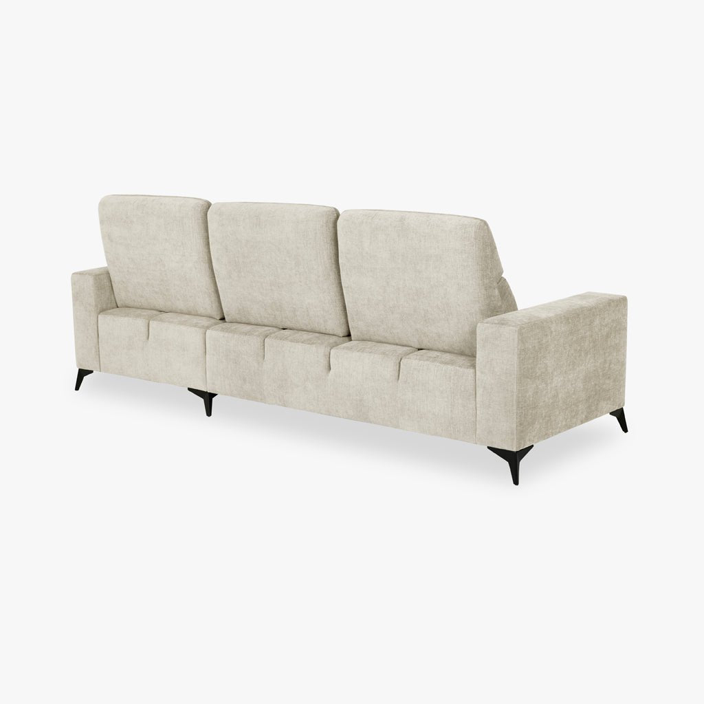 Sofá chaise longue direita bege BARDEM - Gato Preto