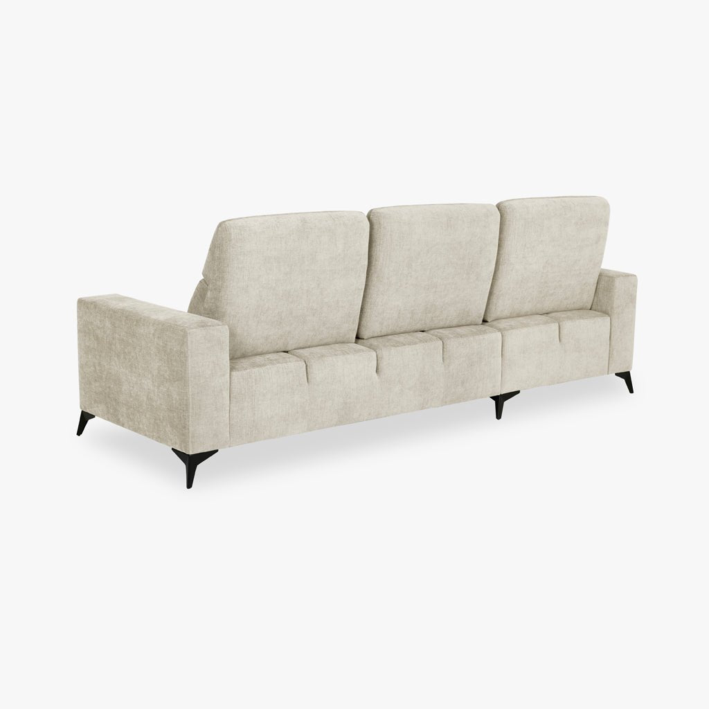 Sofá chaise longue esquerda bege BARDEM - Gato Preto