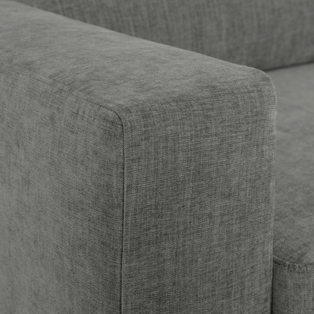 Sofá chaise longue esquerda cinza BARDEM - Gato Preto