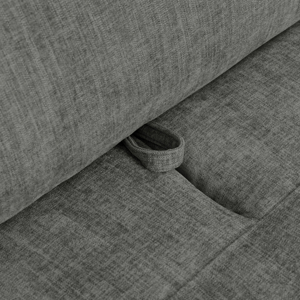 Sofá chaise longue esquerda cinza BARDEM - Gato Preto