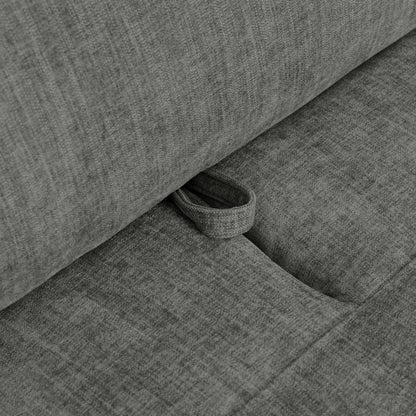 Sofá chaise longue esquerda cinza BARDEM - Gato Preto