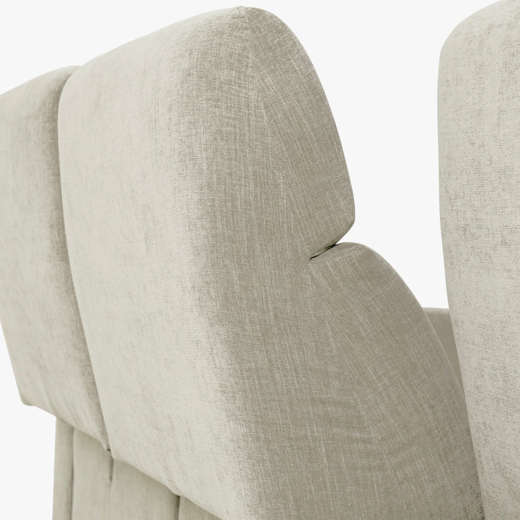 Sofá chaise longue esquerda cinza BARDEM - Gato Preto