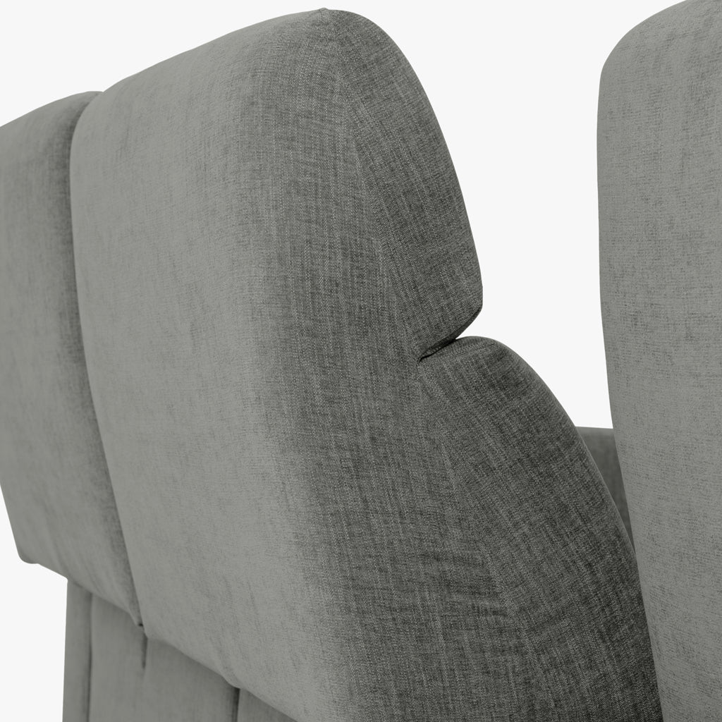 Sofá chaise longue esquerda cinza BARDEM - Gato Preto