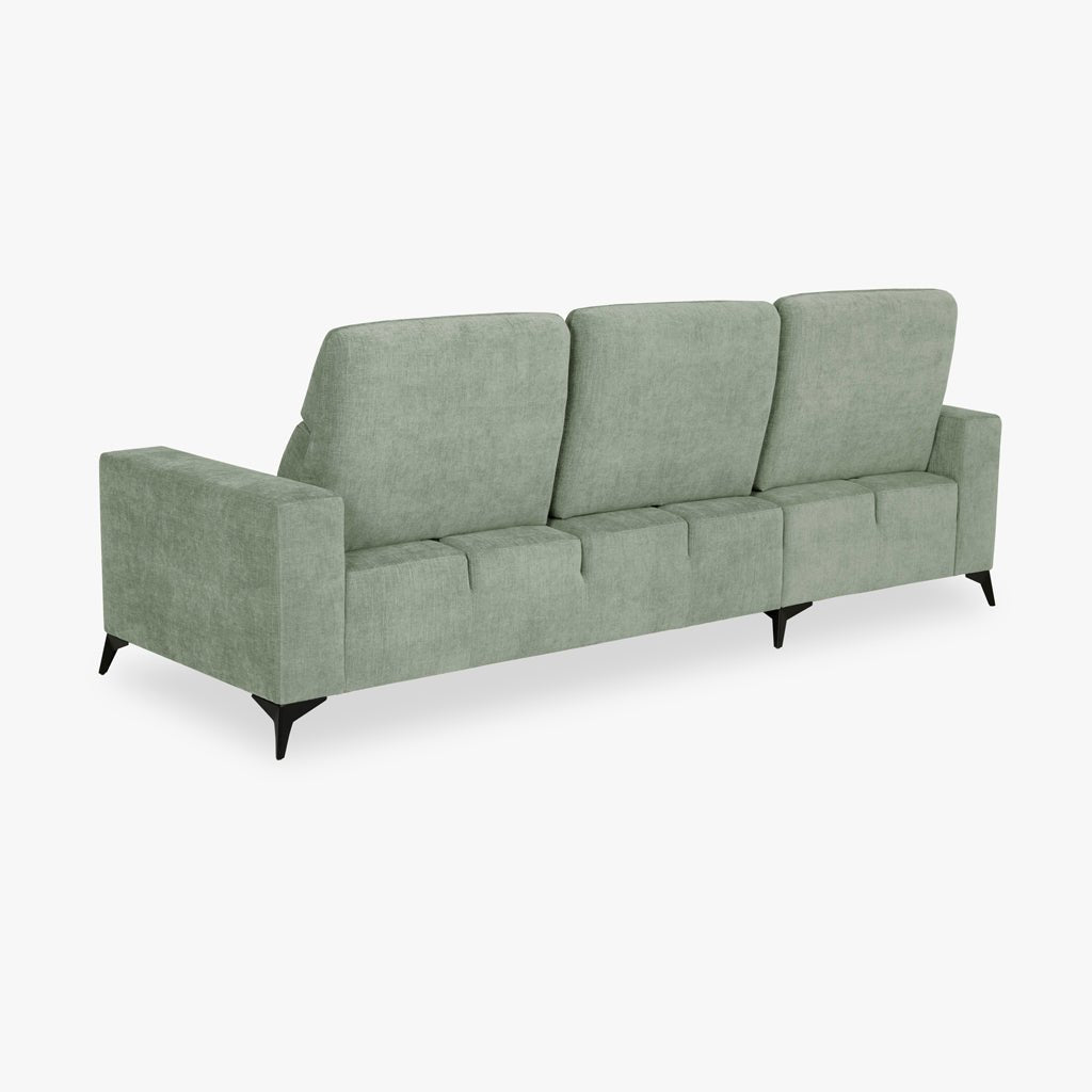 Sofá chaise longue esquerda verde BARDEM - Gato Preto