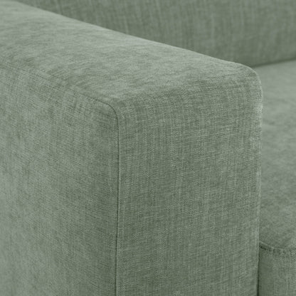 Sofá chaise longue esquerda verde BARDEM - Gato Preto