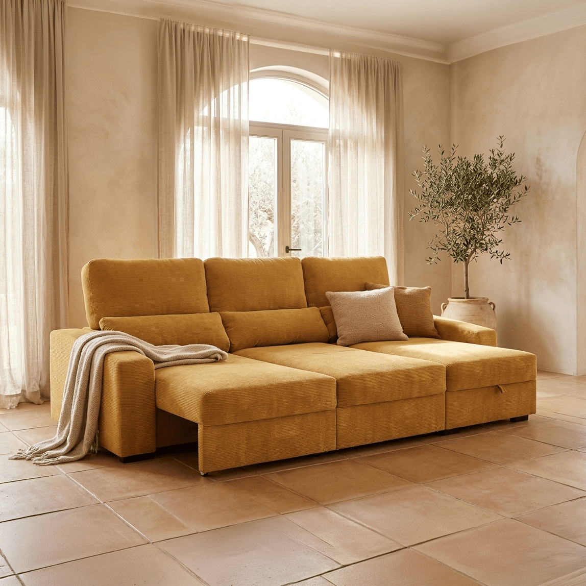 Sofá chaise - longue KEEN - Gato Preto