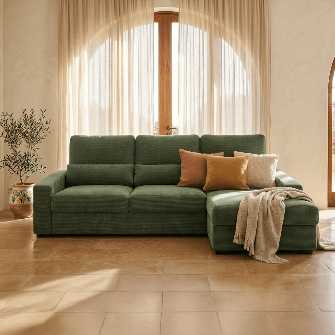 Sofá chaise - longue KEEN - Gato Preto
