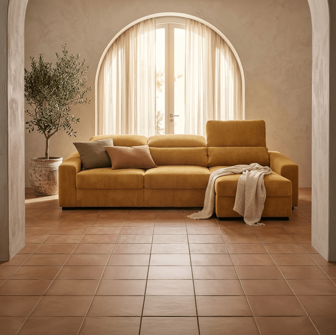 Sofá chaise - longue KEEN - Gato Preto