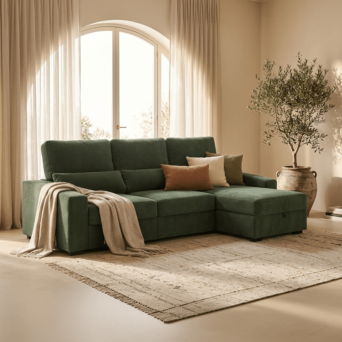 Sofá chaise - longue KEEN - Gato Preto