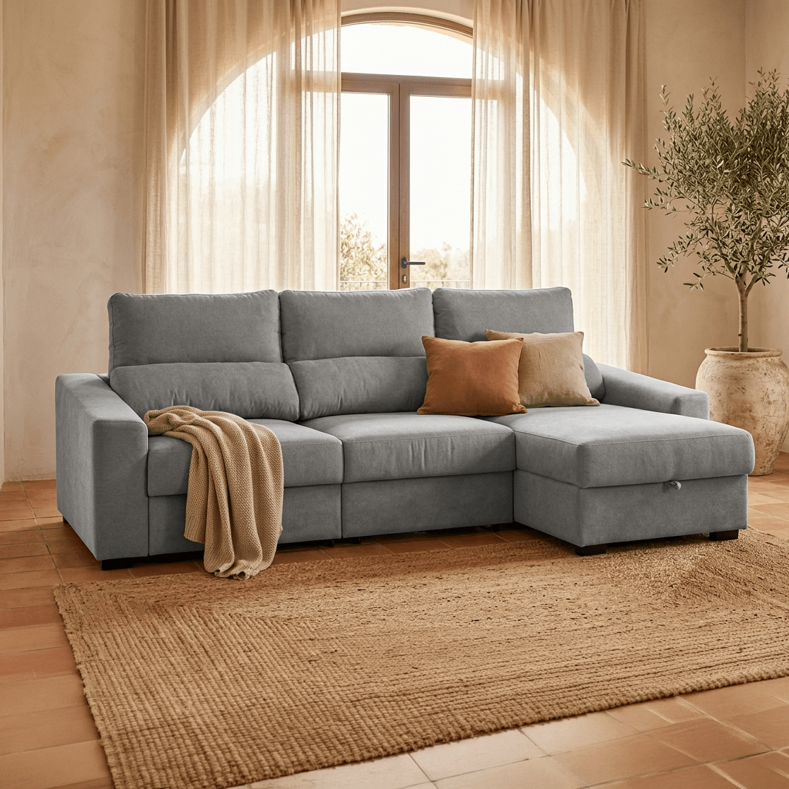 Sofá chaise - longue KEEN - Gato Preto