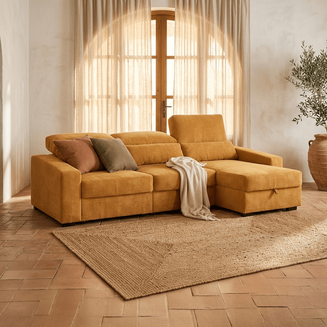 Sofá chaise - longue KEEN - Gato Preto