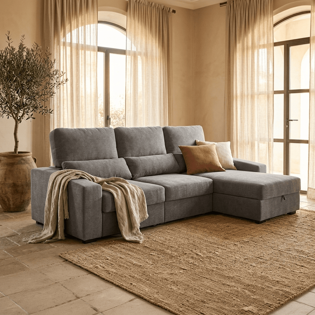 Sofá chaise - longue KEEN - Gato Preto