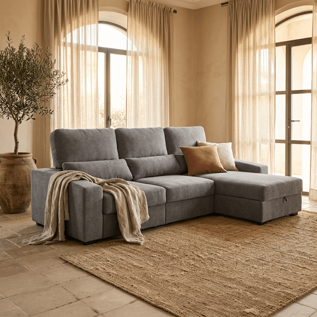 Sofá chaise - longue KEEN - Gato Preto