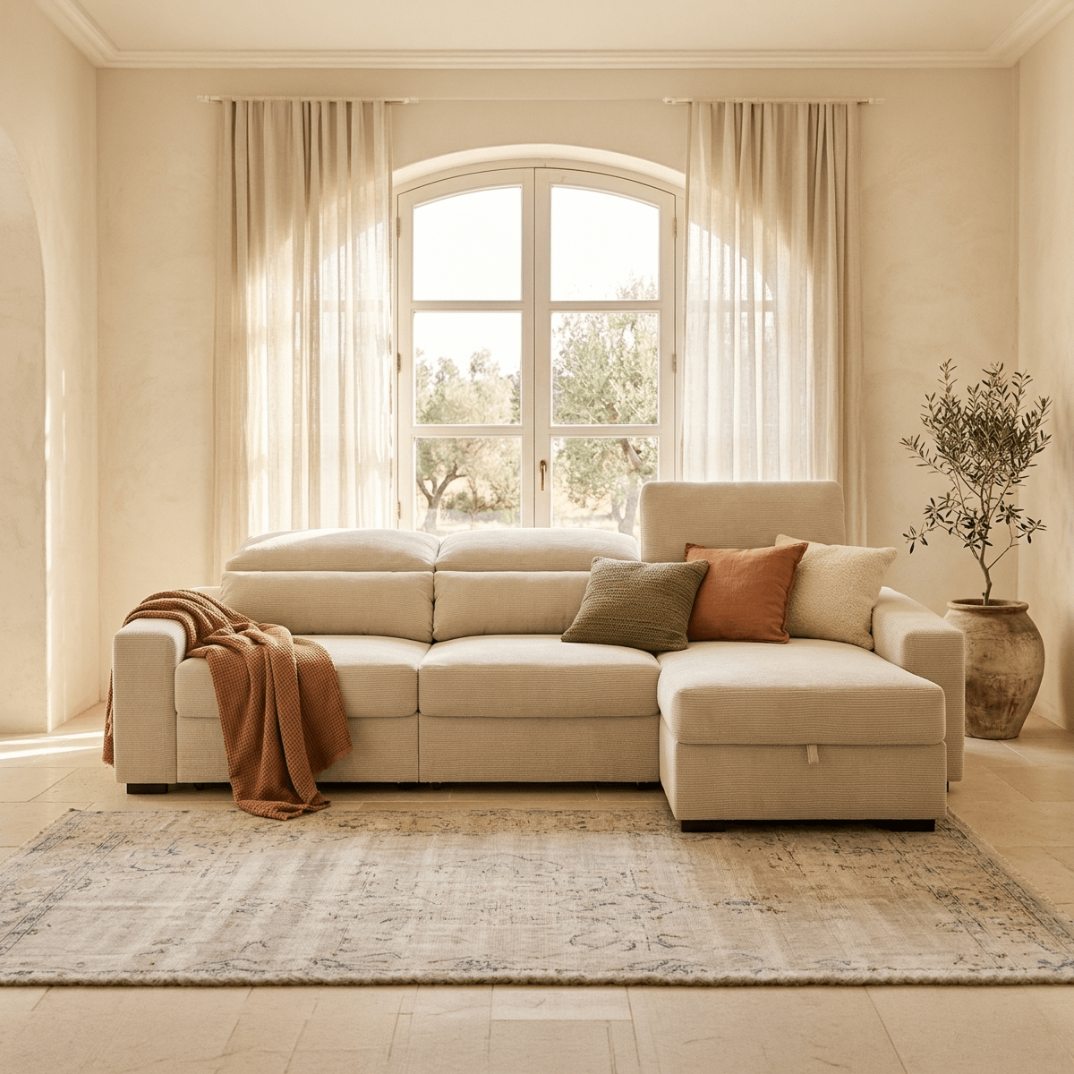 Sofá chaise longue KEEN - Gato Preto