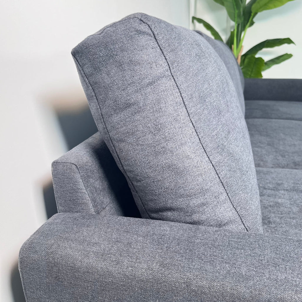 Sofá com chaise longue reversível preto FOX - Gato Preto