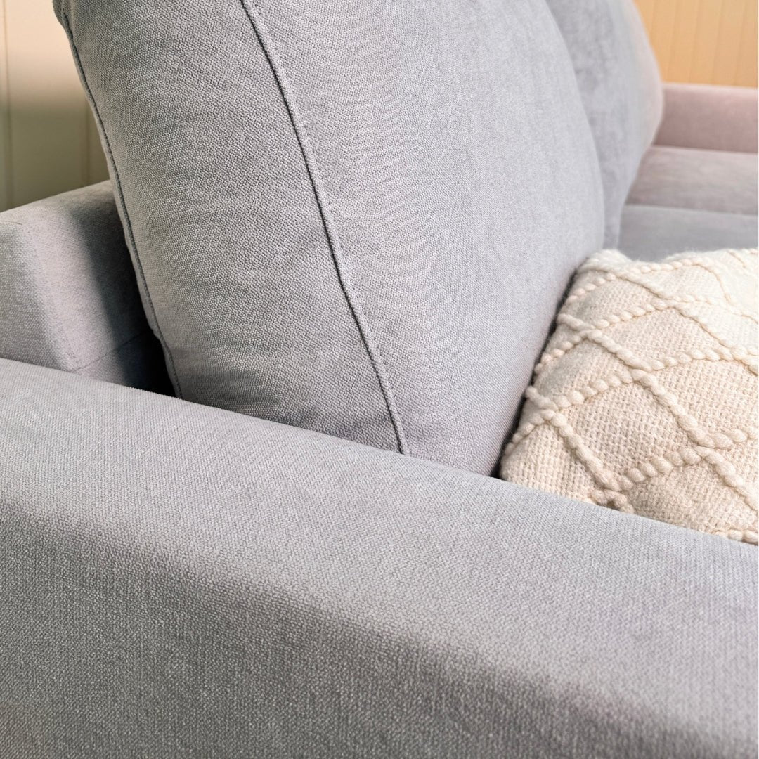 Sofá com chaise longue reversível preto FOX - Gato Preto