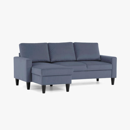 Sofá com chaise longue reversível preto FOX - Gato Preto