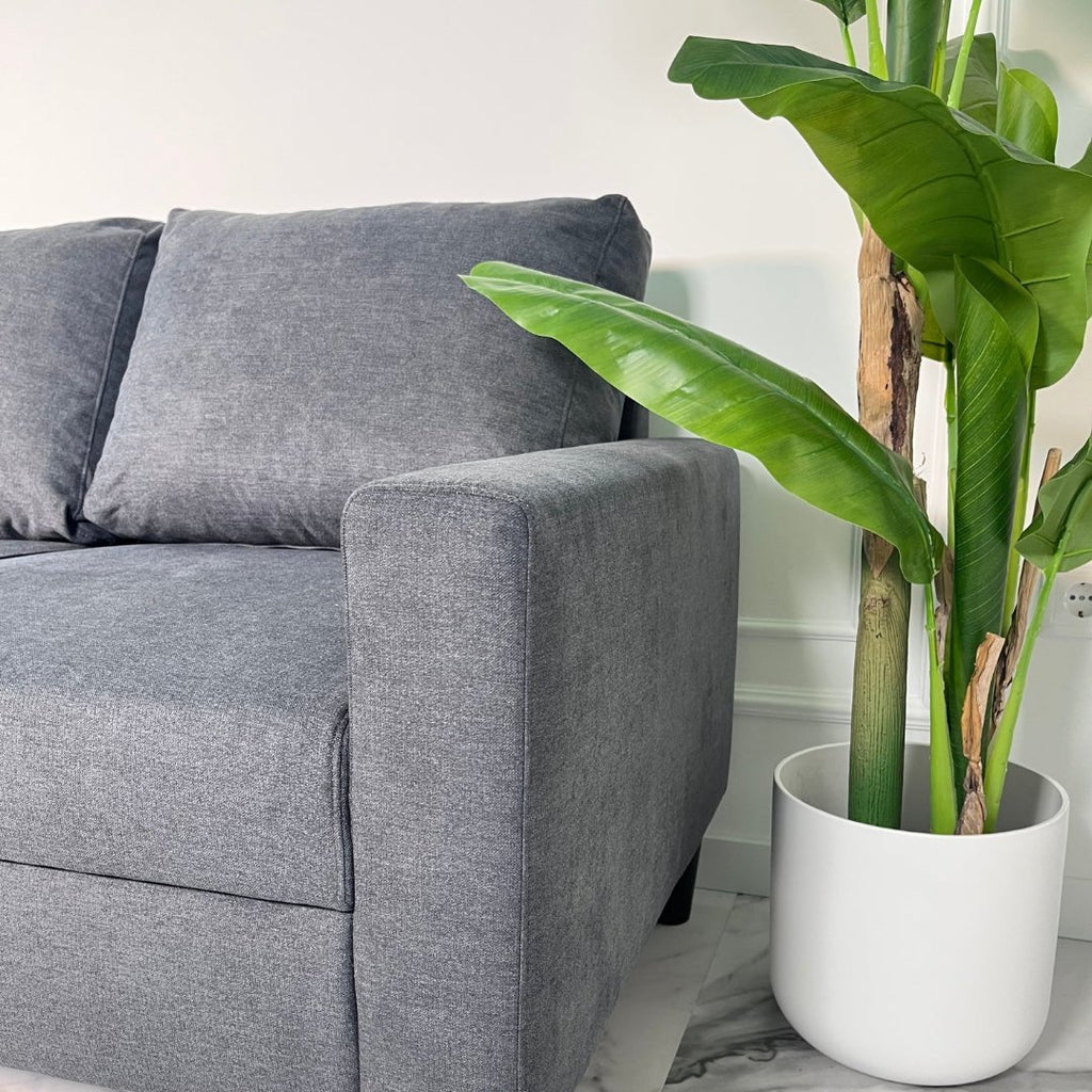 Sofá com chaise longue reversível preto FOX - Gato Preto