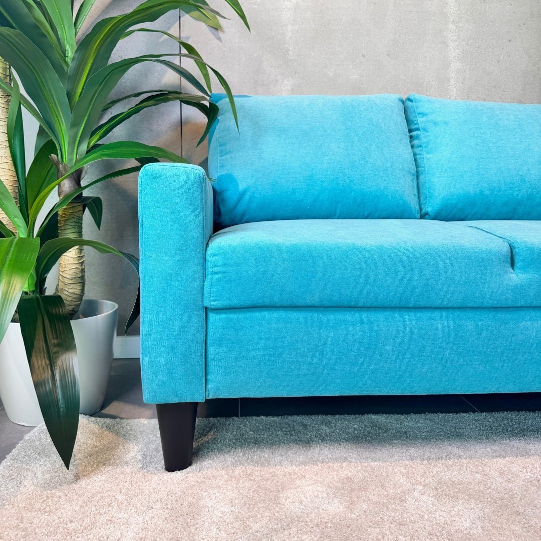 Sofá com chaise longue reversível preto FOX - Gato Preto