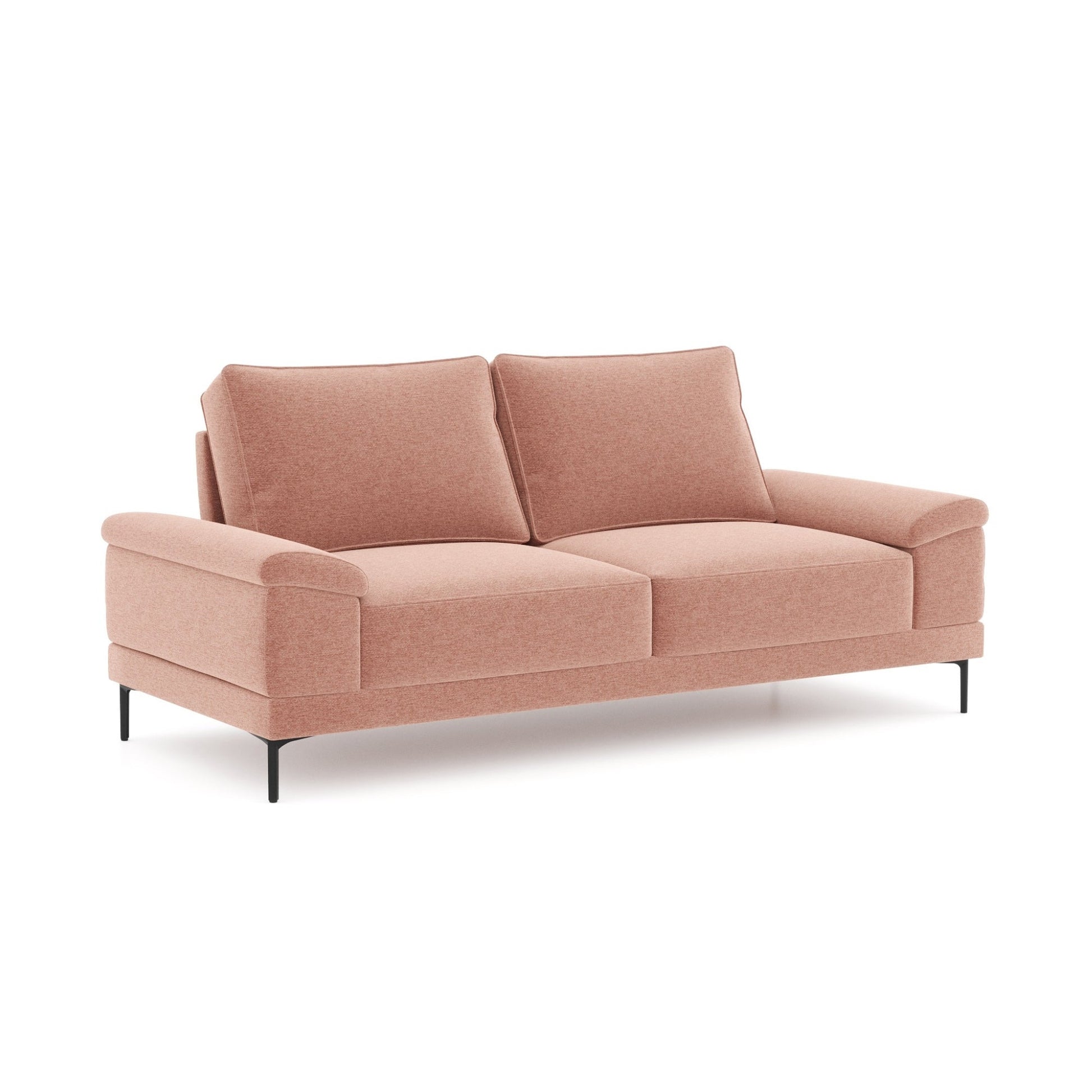 Sofá com pé alto metálico rosa LYRA - Gato Preto