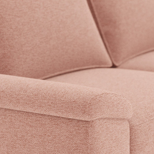 Sofá com pé alto metálico rosa LYRA - Gato Preto