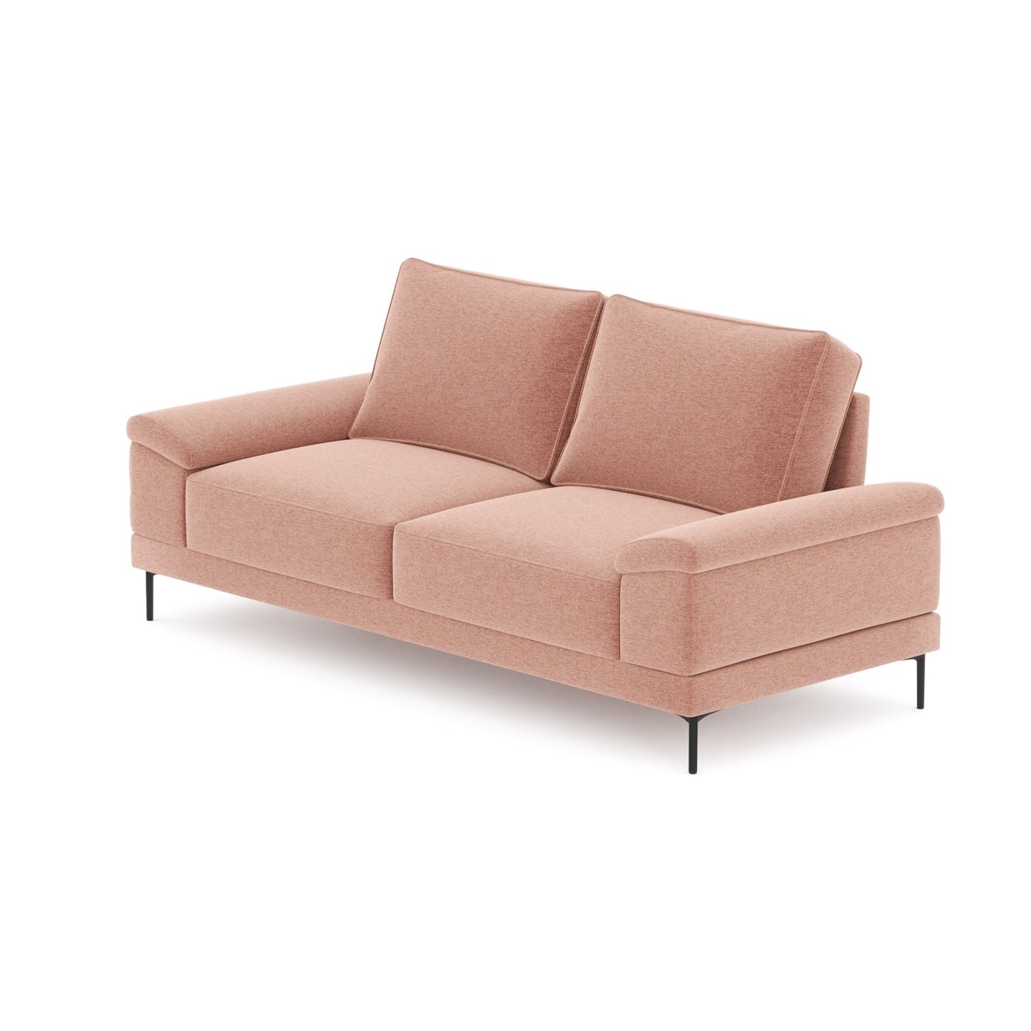 Sofá com pé alto metálico rosa LYRA - Gato Preto