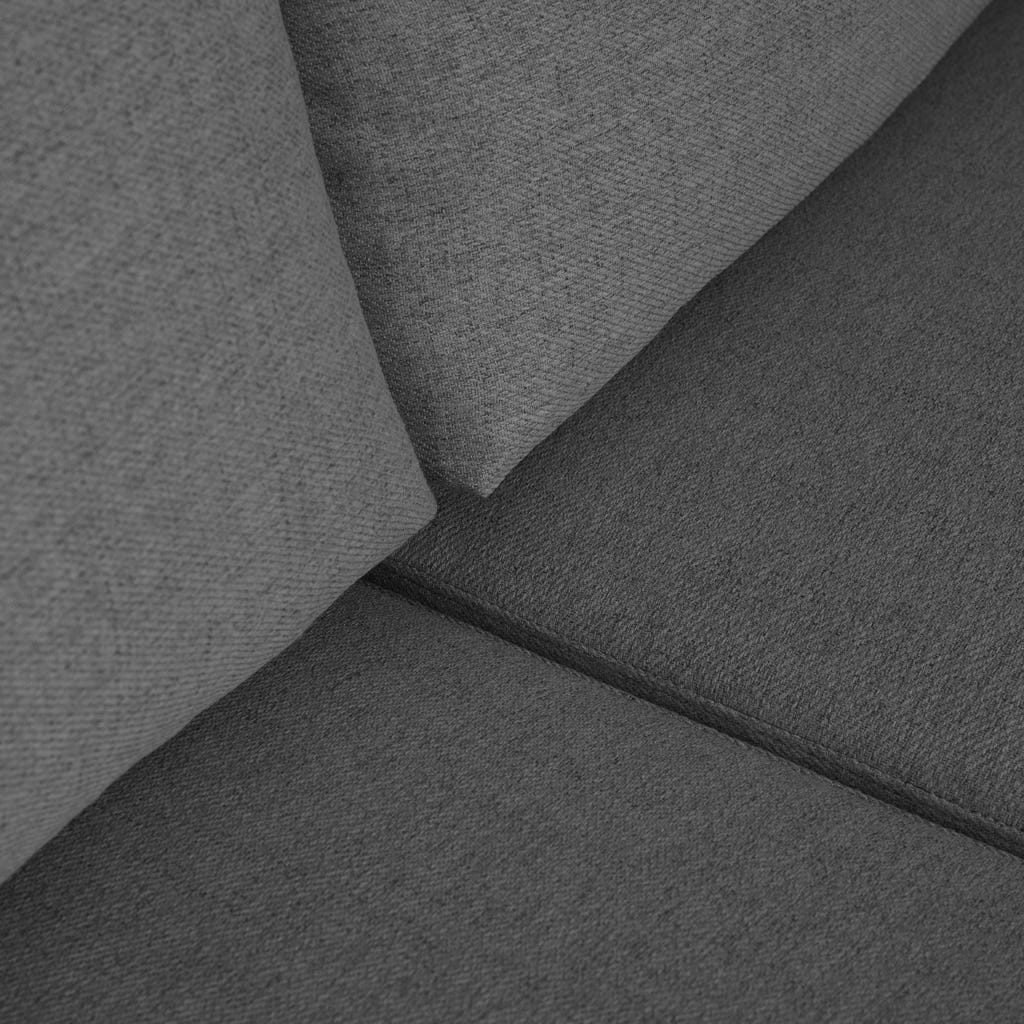 Sofá com pufe à esquerda cinzento CRAIG - Gato Preto