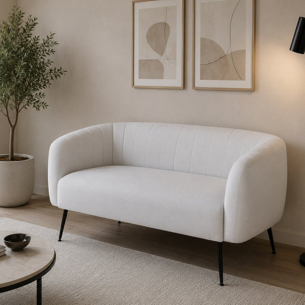 Sofá Cosmopolite 2 Lugares | Bege | 129x75x73 cm - Gato Preto